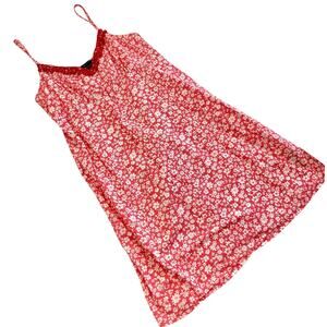 Y2K Boden Womens UK 12 US 8 Pink Floral Empire Waist Slip Dress Cottage Beach
